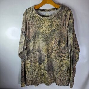Game Winner Mens XL Long Sleeve Cotton Camouflage Camo Hunting Mossy Oak‎ Shirt